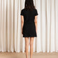 Mini Textured T-Shirt Dress - Black