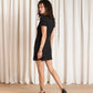 Mini Textured T-Shirt Dress - Black