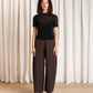 Loose Barrel Pant - Dark Brown