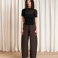 Loose Barrel Pant - Dark Brown