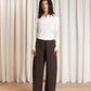 Loose Barrel Pant - Dark Brown