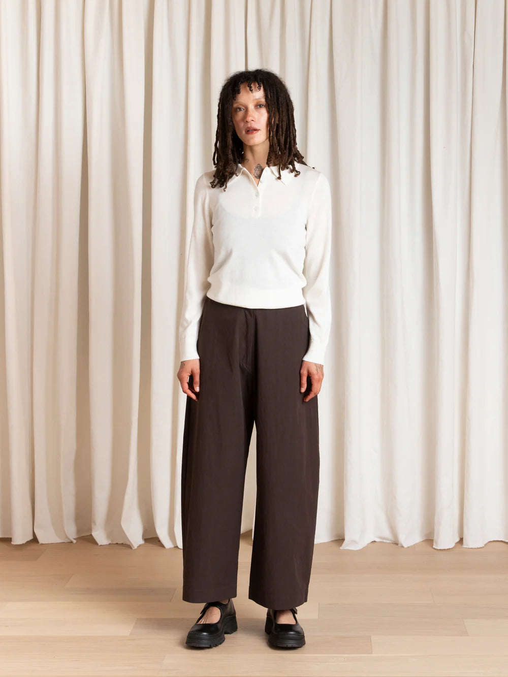 Loose Barrel Pant - Dark Brown