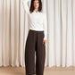 Loose Barrel Pant - Dark Brown