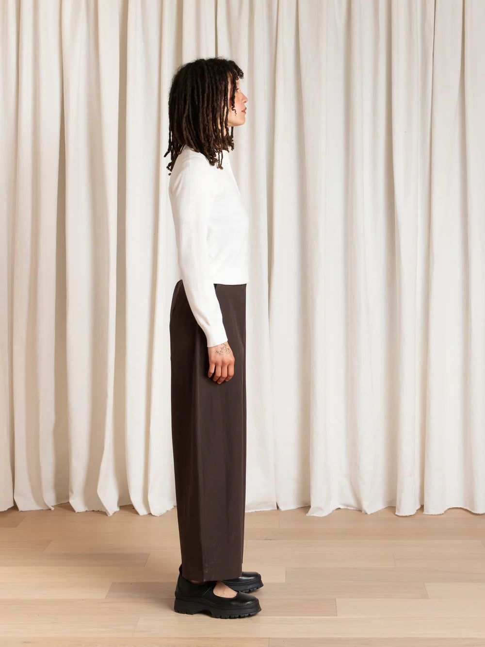 Loose Barrel Pant - Dark Brown
