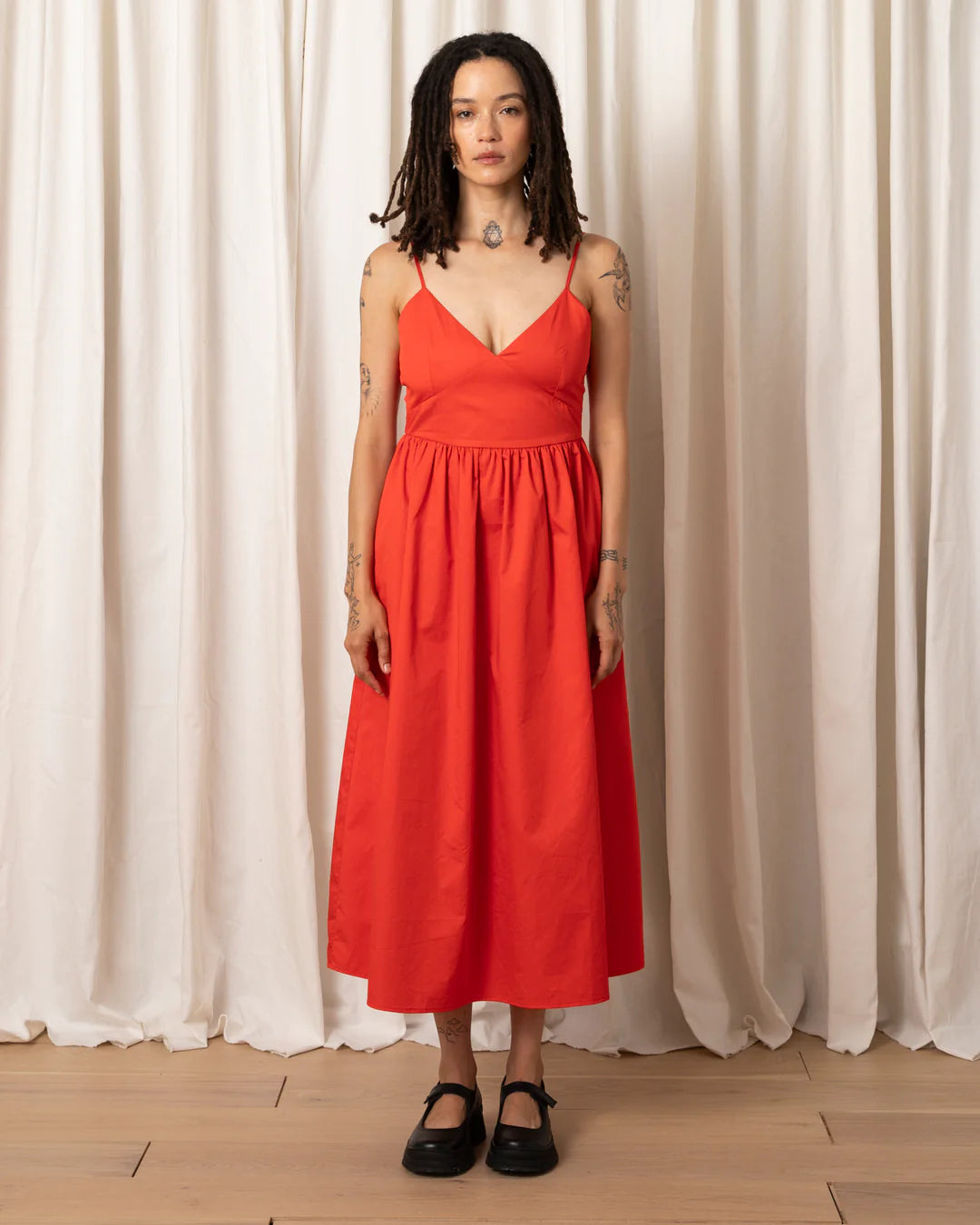 Tie Back Midi Dress- Poppy