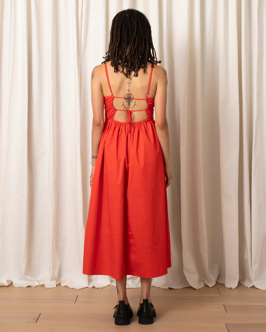 Tie Back Midi Dress- Poppy