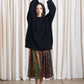 Oversized Cable Knit Sweater - Black