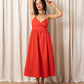 Tie Back Midi Dress- Poppy