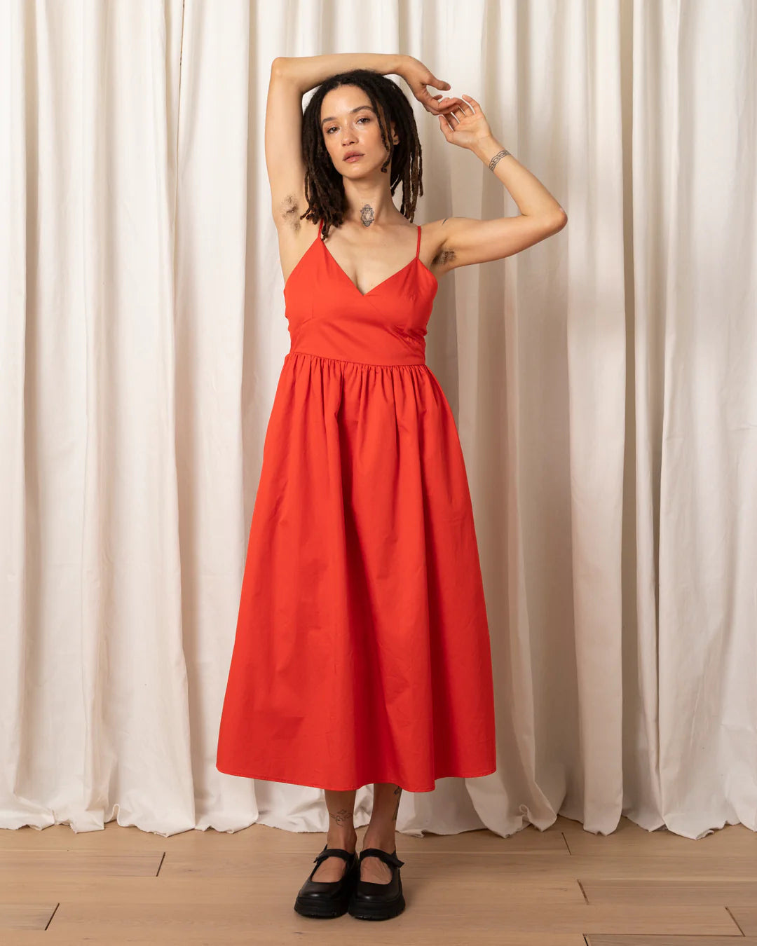 Tie Back Midi Dress- Poppy