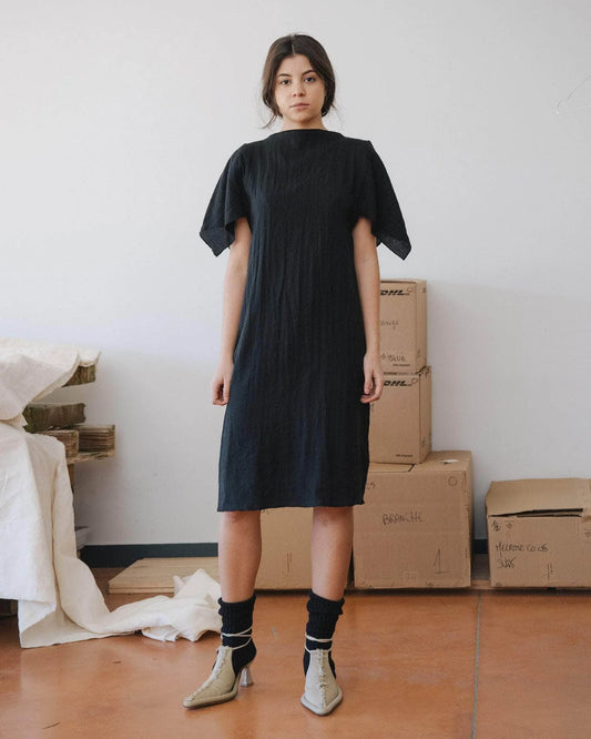 Folio Dress- Crinkle Linen