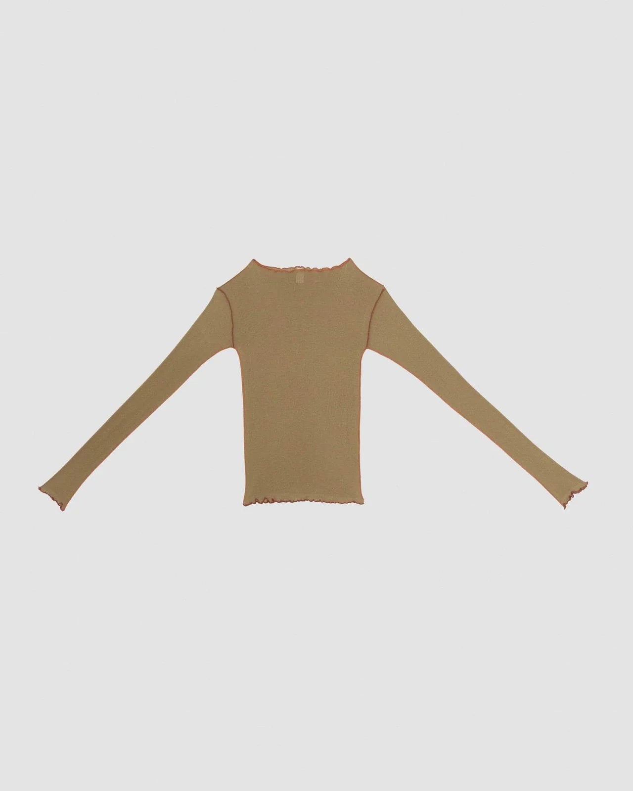 Vein Long Sleeve Tee- Fine Organic Cotton Rib