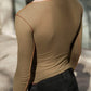 Vein Long Sleeve Tee- Fine Organic Cotton Rib