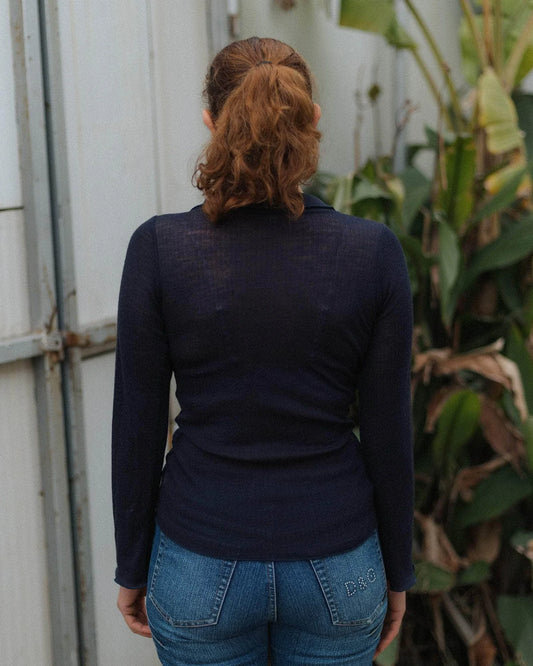 Dual Long Sleeve Tee - Fine Wool Rib