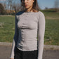 Pama Long Sleeve Tee - Grey Melange
