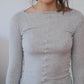Pama Long Sleeve Tee - Grey Melange