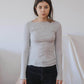 Pama Long Sleeve Tee - Grey Melange