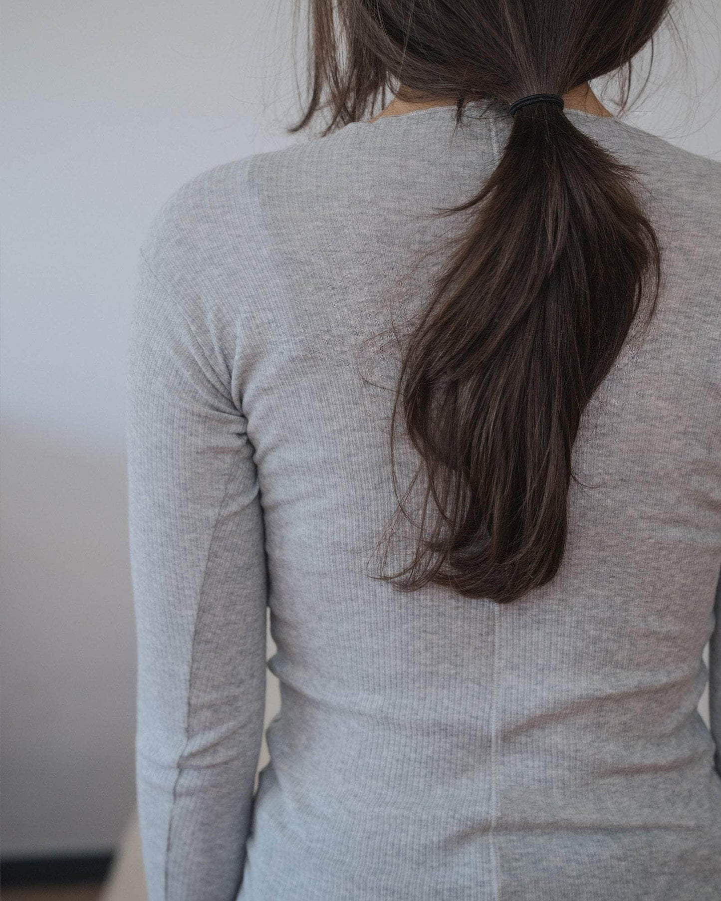 Pama Long Sleeve Tee - Grey Melange