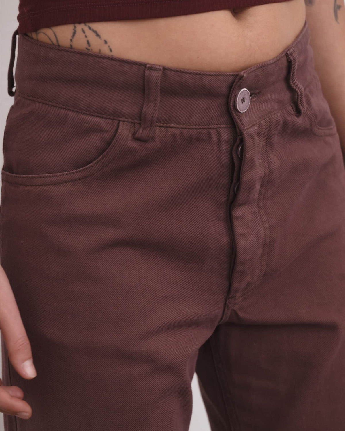 Tajo Wide Pants - Organic Cotton Cata Brown