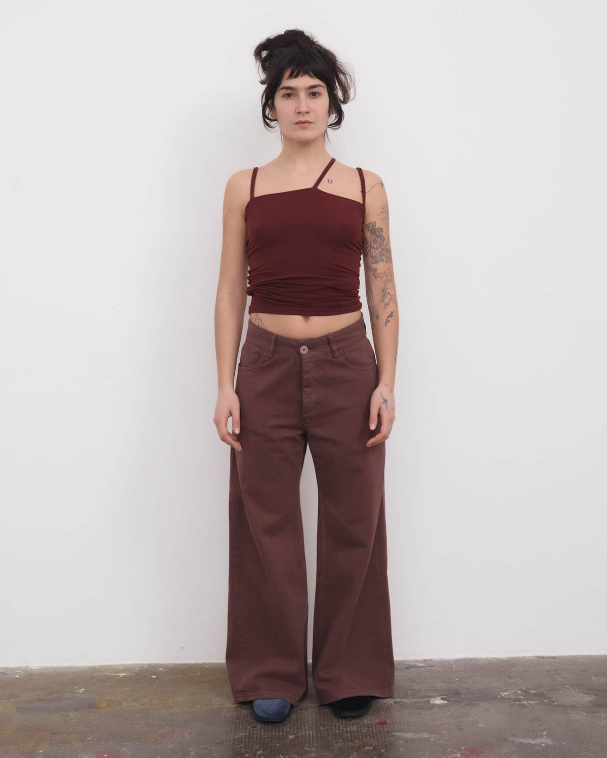 Tajo Wide Pants - Organic Cotton Cata Brown
