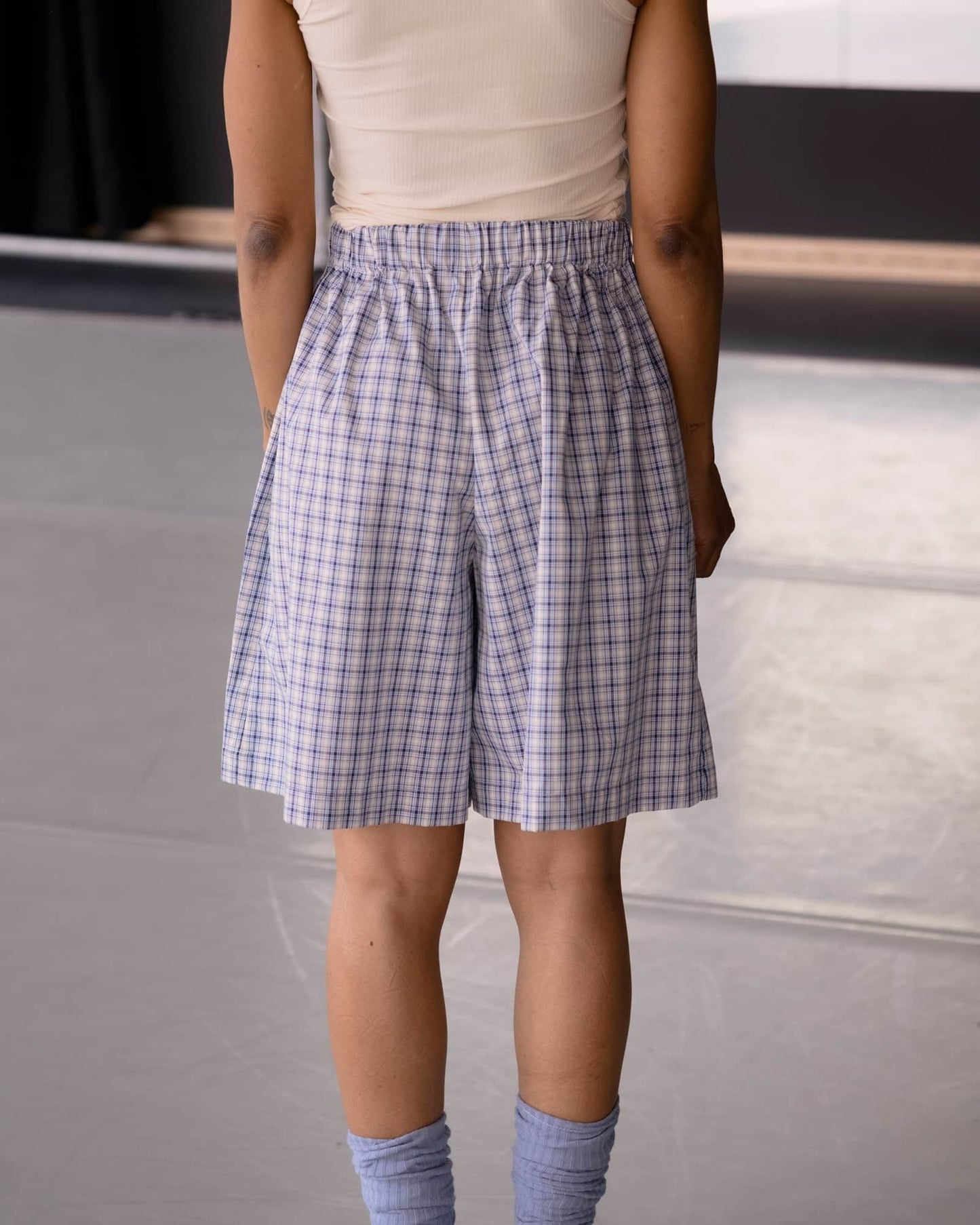 Claude Shorts - Blue Check