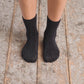 Buckle Overankle Socks - Black
