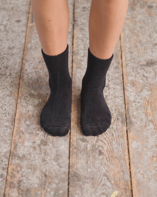Buckle Overankle Socks - Black