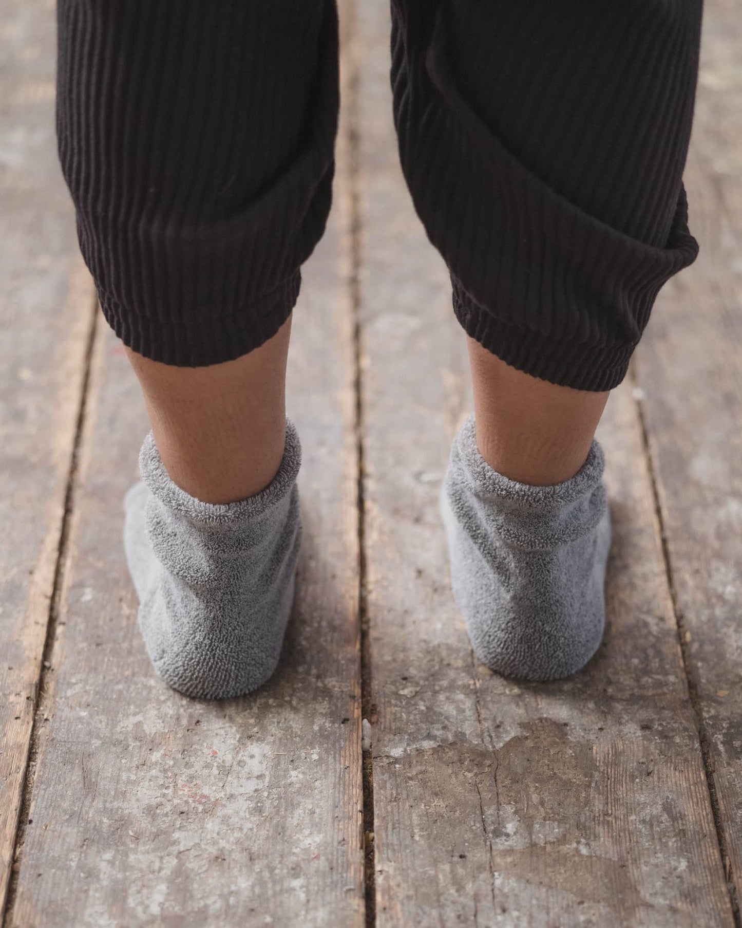 Buckle Overankle Socks - Grey Melange