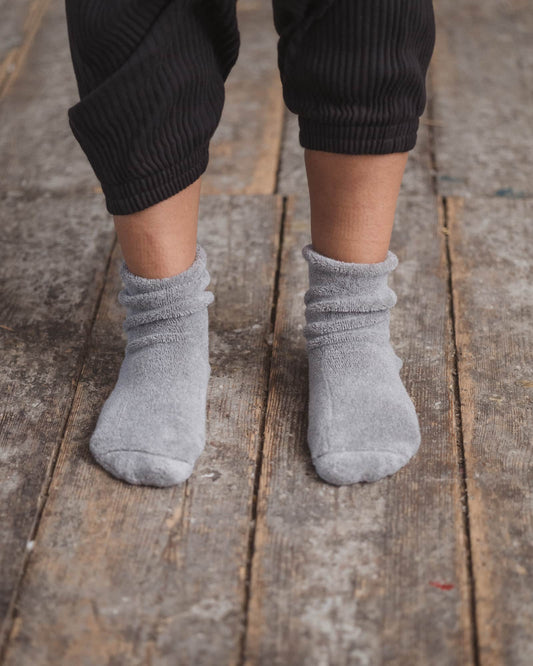 Buckle Overankle Socks - Grey Melange
