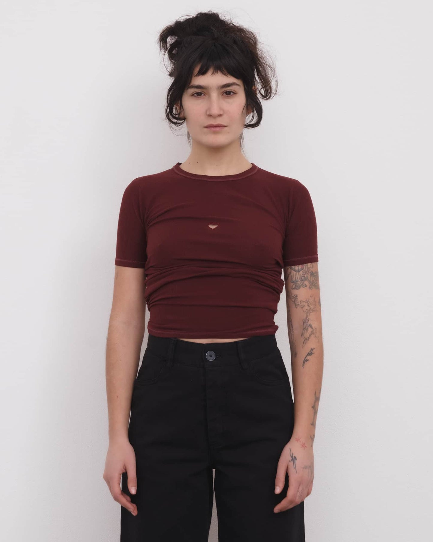 Heart Tee Shirt - Nara Red