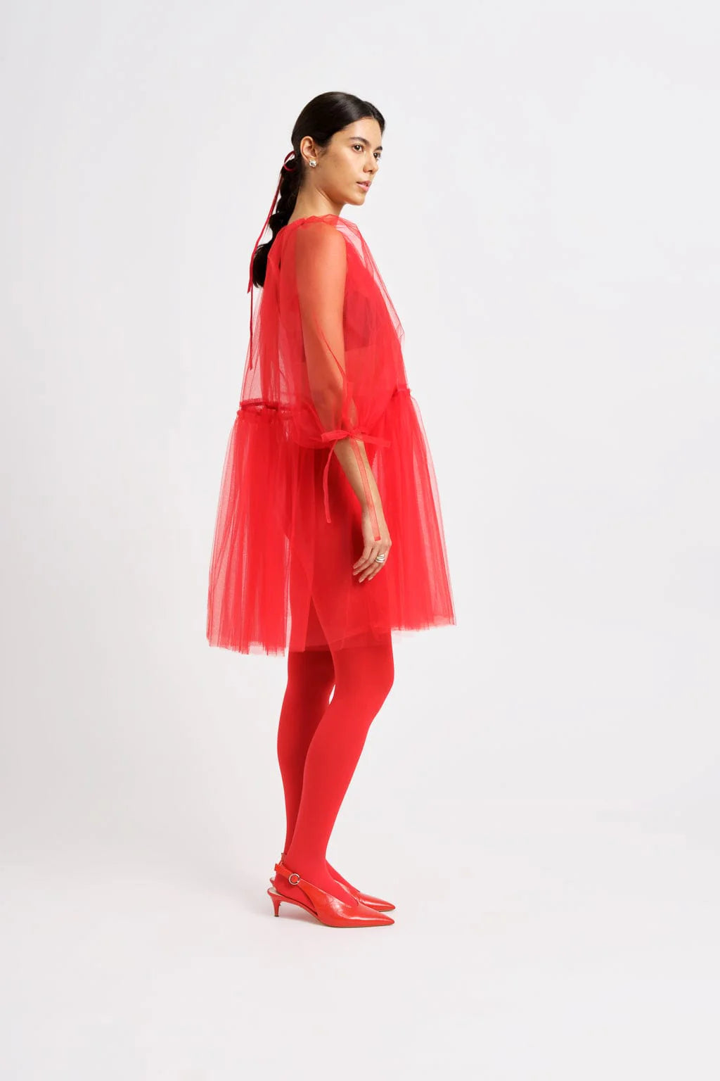 Fiona Tulle Dress - Red