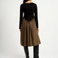 Joan Dress - Black & Khaki