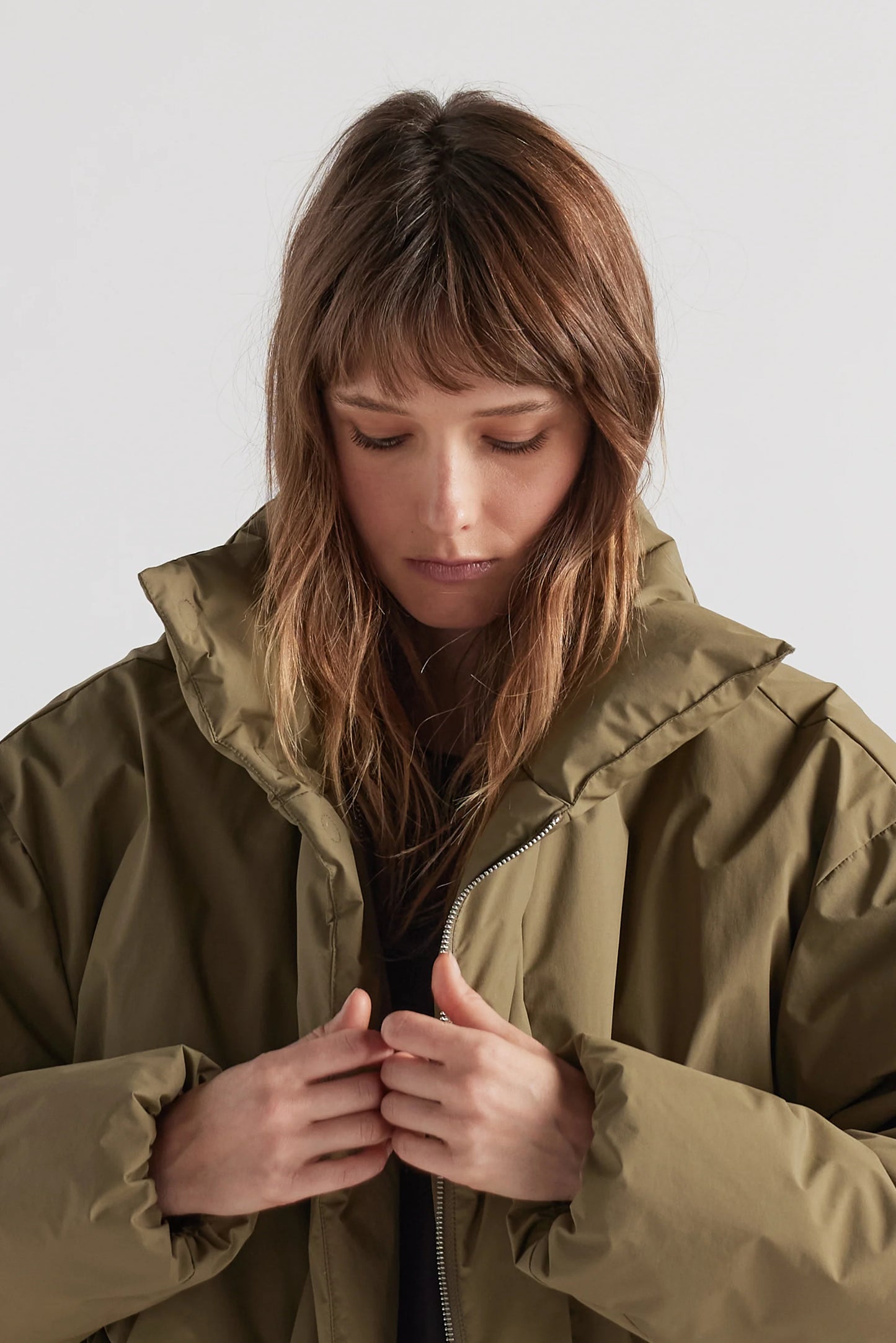 Floating Puffa Coat - Olive