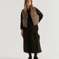 Static Quilted Down Vest - Cocoa