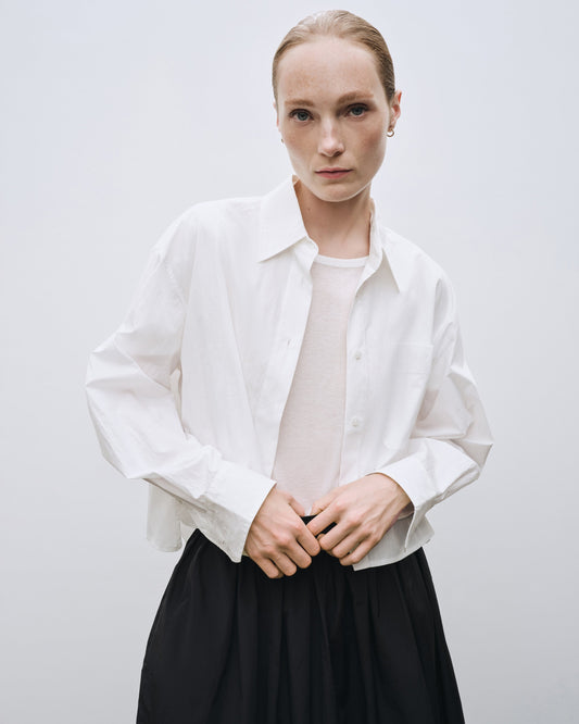 Cropped Shirt - White