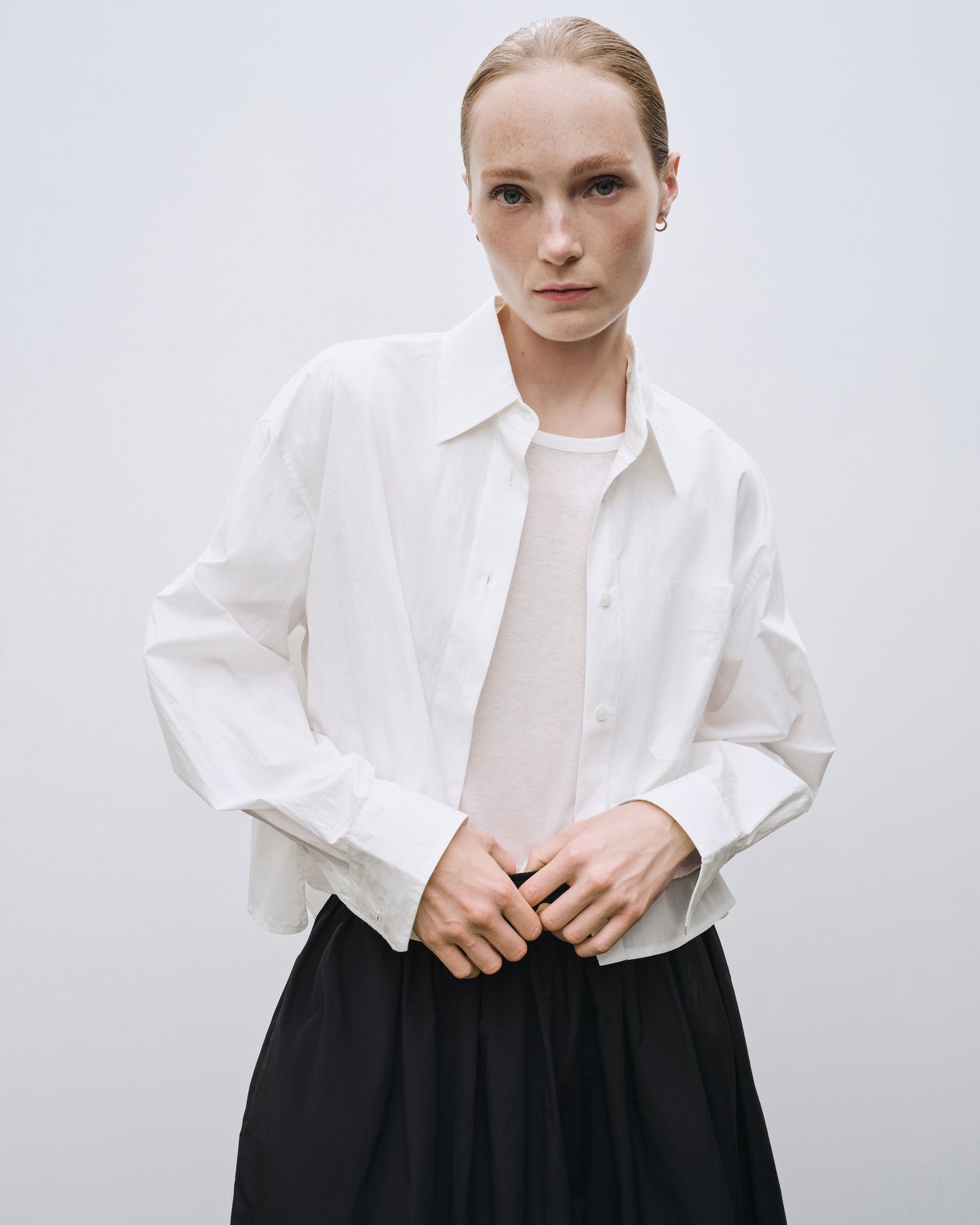 Cropped Shirt - White