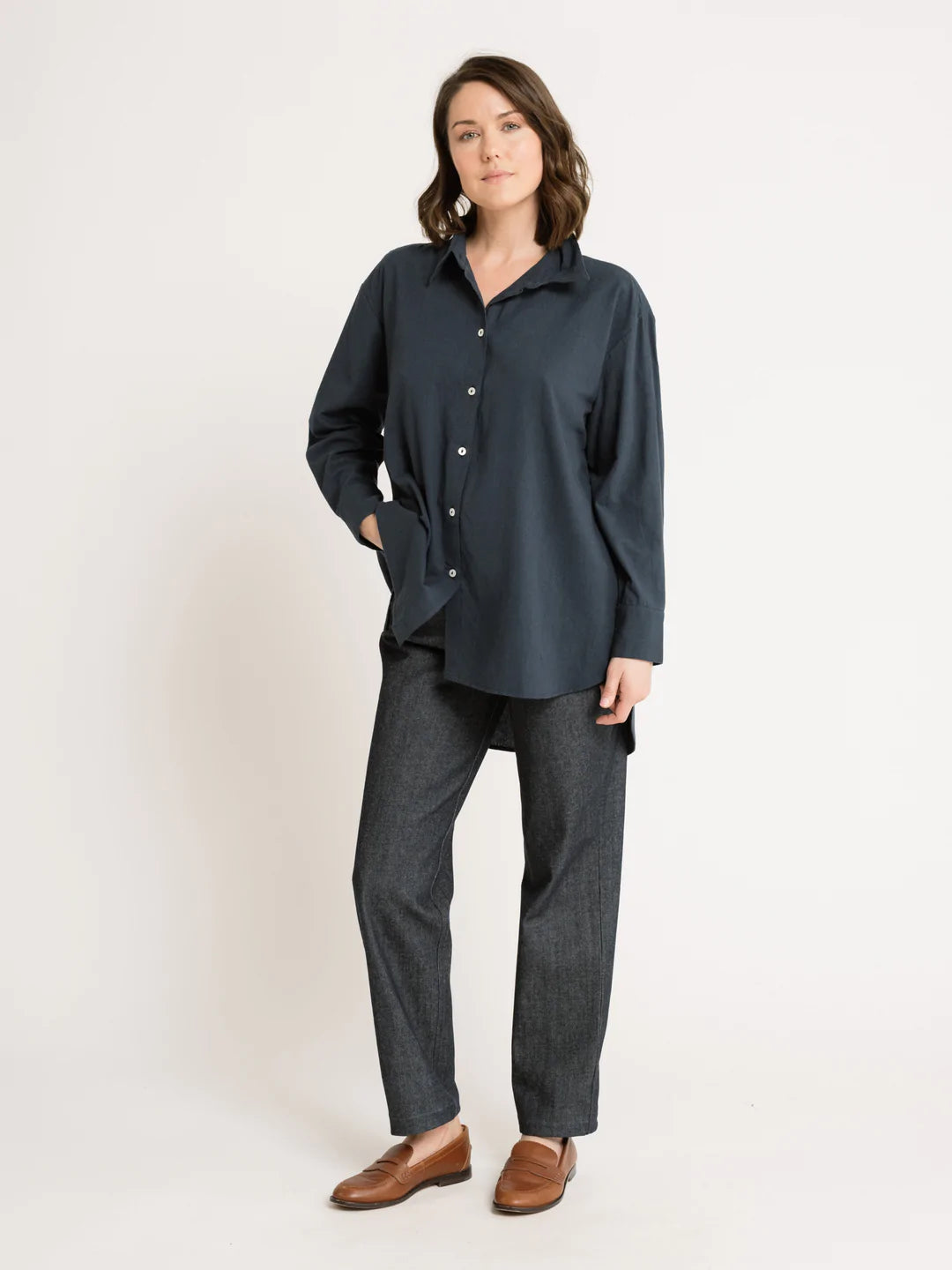 Soft Button Up- Indigo