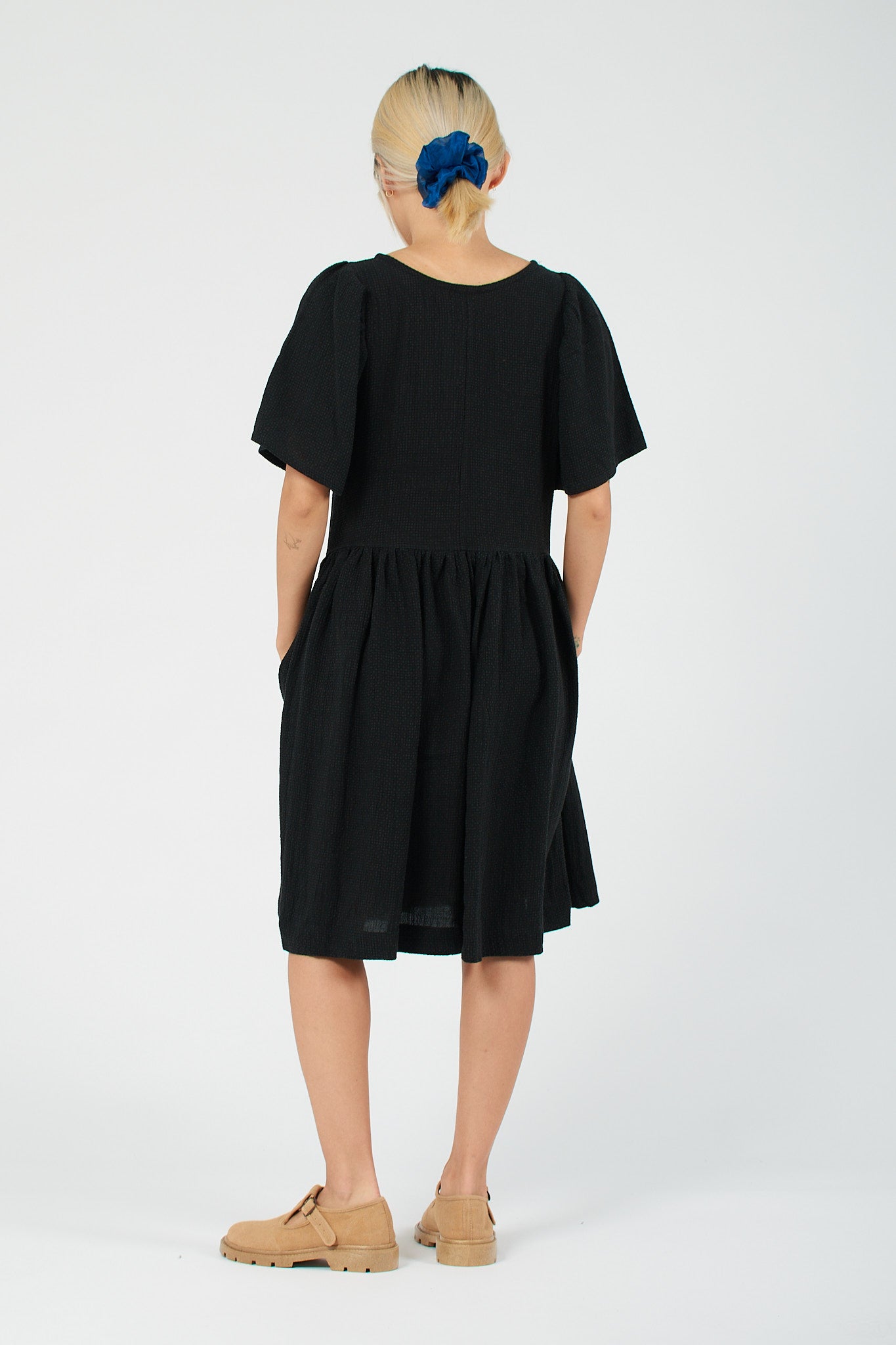 Mini Agnes Dress- Black Woven