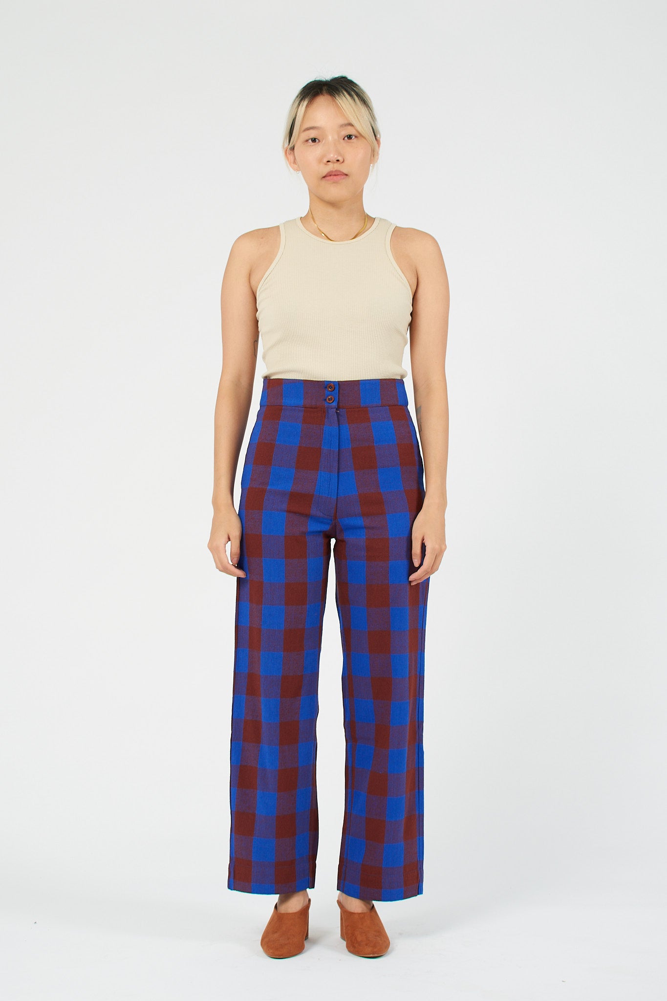 Silk Fly-Front Pant