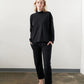 Mockneck Sweatshirt- Black