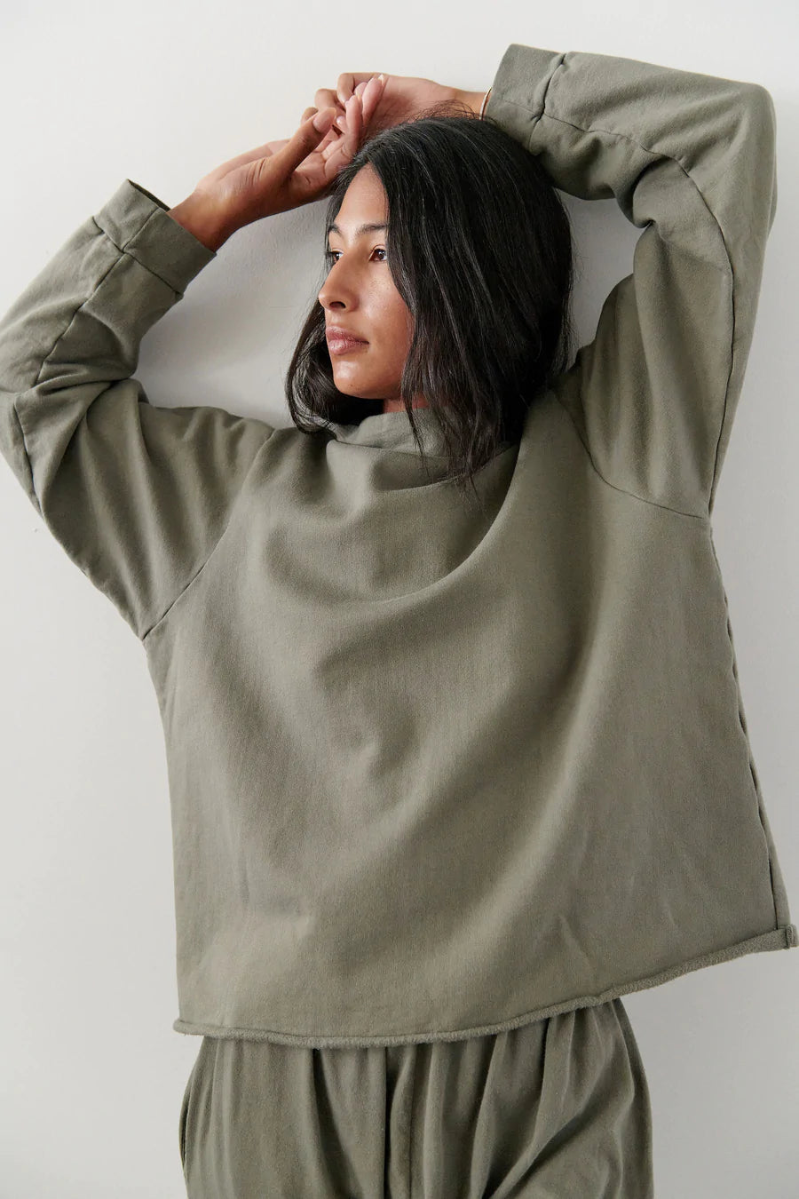 Mockneck Sweatshirt- Fir